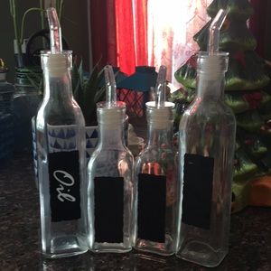 Glass Oil and Vinegar Bottles